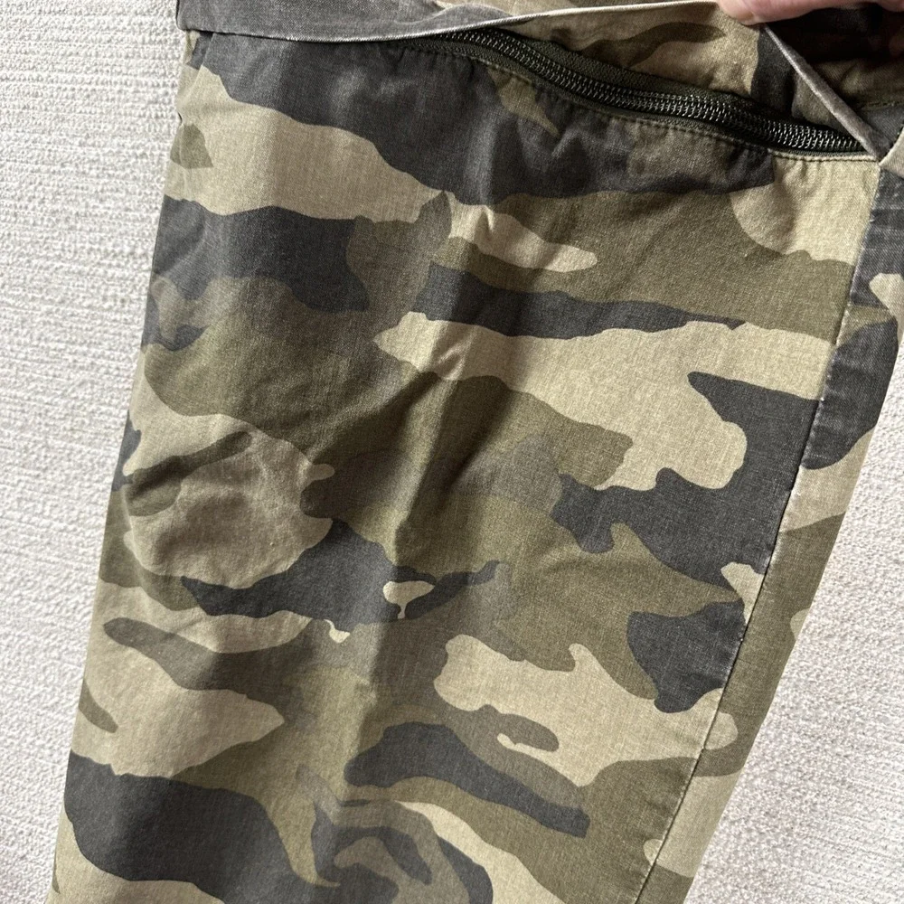 Boys Camo Cargo Convertible Pants 18 Y2K Utility Zip Off Grunge Old Navy Lined